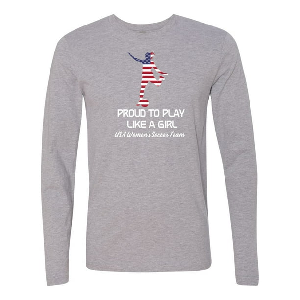Proud American Long Sleeve t-Shirt American Apparel Made in America 